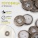 Decorative button, 2 punctures, d = 11 mm, white/silver color