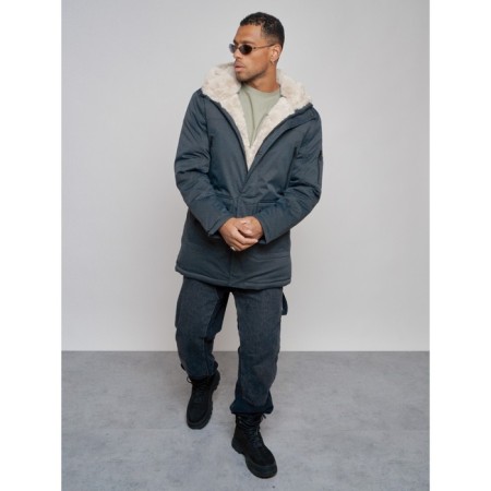 Winter male park, size 56, dark gray color-8