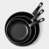 Set of the jacqueline pan, 3 subjects: 20/25/30 × 4 cm, anti -stick coating, black color
