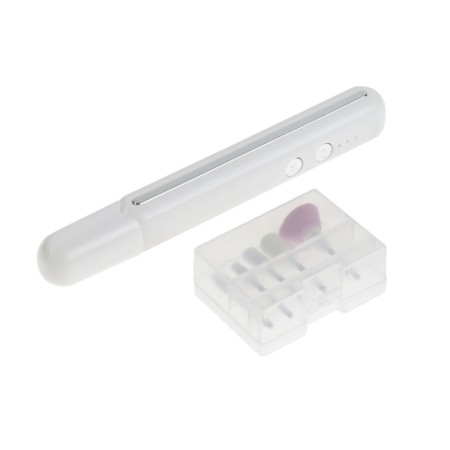 Luazon LMM-02 manicure apparatus, portable, 5 nozzles, batteries, white-2
