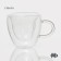 Glass mug with double walls Magistro "Heart", 250 ml
