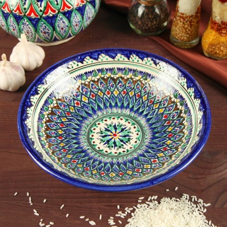 Buditsa Rishtan ceramics "Patterns", 23 cm, mix-1