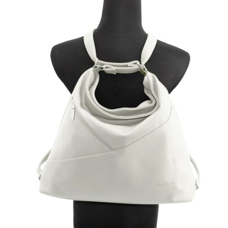 Female bag, artificial leather, white 36x13x37 cm-1
