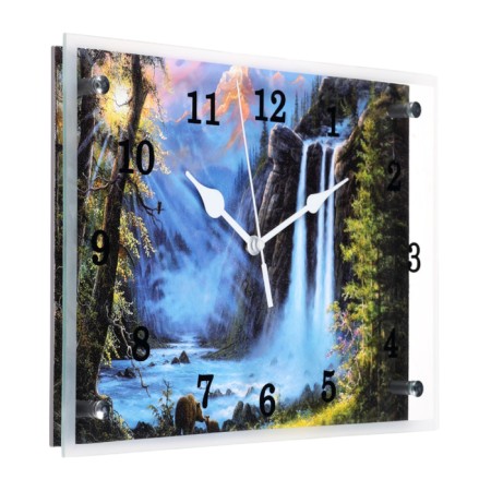 Carty clock is wall-mounted, interior "large waterfall" silent, 25 x 35 cm-1