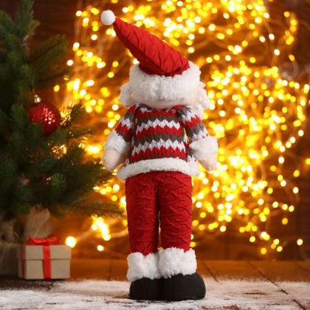 Soft toy "Santa Claus-Pussat" 12x40 cm, red-2