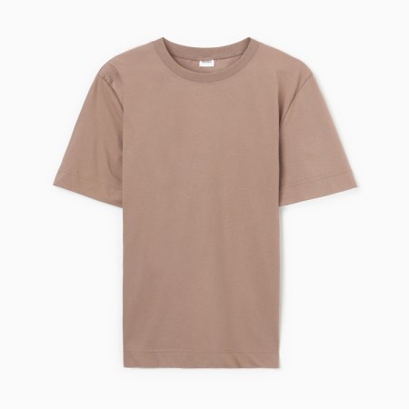 Men's T -shirt Minaku: Basic Line Man Beige color, size 46-4