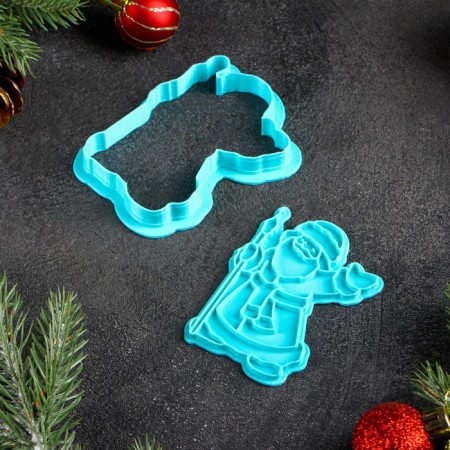 Books Form "Santa Claus", 9 × 7 cm, deforestation, stamp, blue color-3