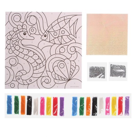 Frescoes with sand "Sea duet" + 9 flowers of sand 4 g, sparkles, stack-2