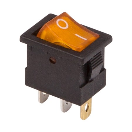 Klavichny switch 12V 15A (3C) On-OFF yellow with Mini backlight (RWB-206-1, SC-768) Rexant