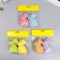 Decor Suspension "Rabbit - Sprinking, Flower on the neck" Set 2 pcs Mix 9 cm