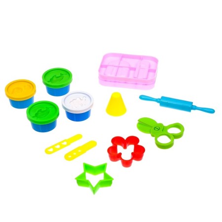 Set for playing with plasticine "Ice Cream Stop", 4 jars of plasticine, in a bag-1