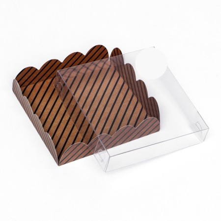 Cookie box, "strips of craft" 12 x 12 x 3-3