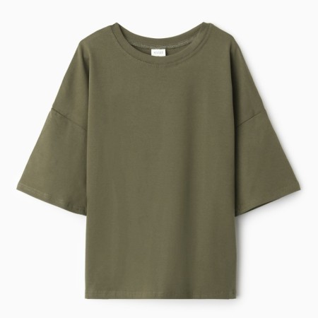 T -shirt Children's Minaku color khaki, height 104 cm-7