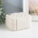 Casket to the leatherette for jewelry "Stygian matte" white 12x10x6.3 cm