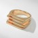 Ring Metal "Trend" stripes, color gold, size 18