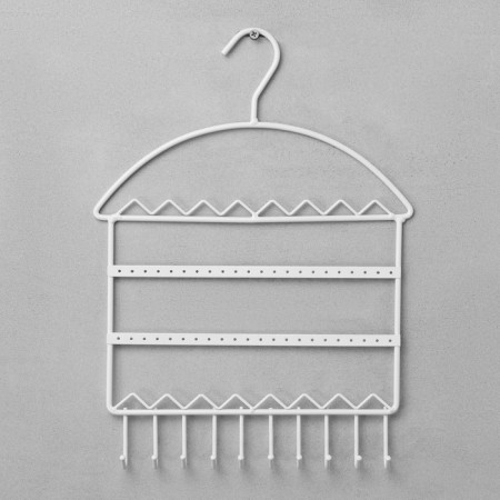 Organizer for jewelry "Hangers", 28 × 6.7 × 36 cm, white color-3