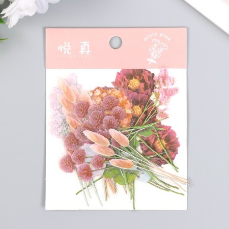 Set of stickers "Flowers. Fasty pink" 30 pcs 8.5x11 cm-3