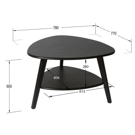 Brooklyn Commerce table, 780x770x500, wenge/wenge-1