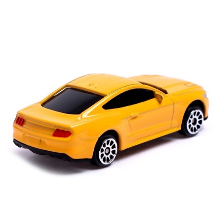 Metal Metallic Ford Mustang, 1:64, yellow color-2