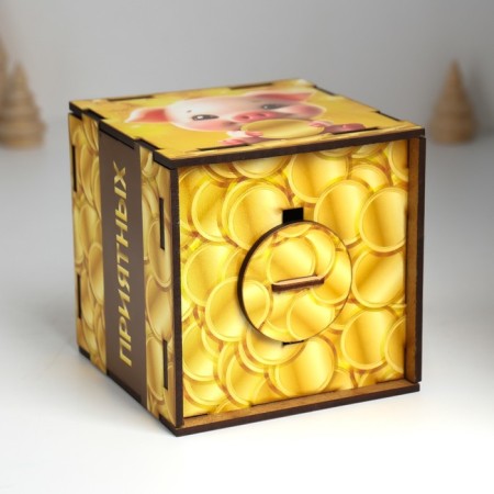 Piggy bank Cube "pleasant surprises" 10x10x10 cm-6