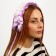 Carnival bandage "Lolita", lilac color with white lace