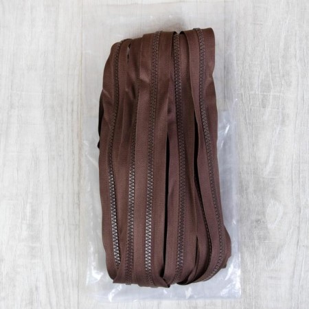 Lightning "Tractor", No. 5, detachable, automatic lock, 80 cm, brown color-4