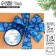 A satin ribbon "Snow Waltz", blue, 4 cm × 5 m