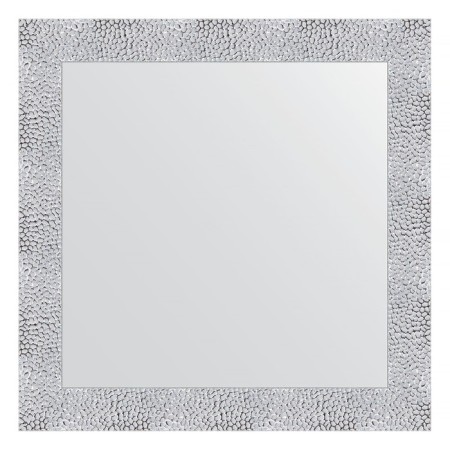 Mirror in the baguette frame, white coinage 70 mm, 66 x 66 cm