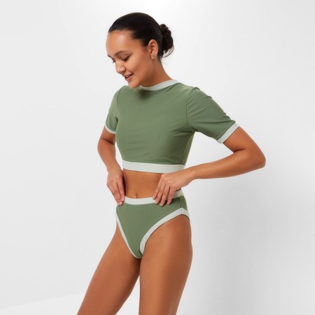 Separate Minaku swimsuit with top, color green, size 46-3