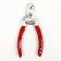Clawerus-sequel with voluminous rubberized handles, a hole of 13 mm, red