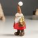 Polystone souvenir "Santa Claus in a waffle fur coat, cap, with a gift/Christmas tree" mix 5x3.5x11.5 cm