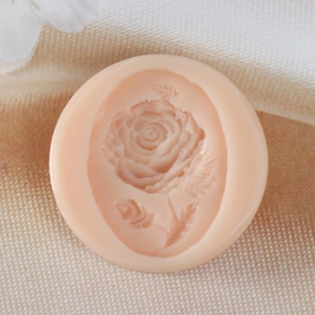 Mold Silicon "Pion in Oval" 4x3x0.5 cm-1