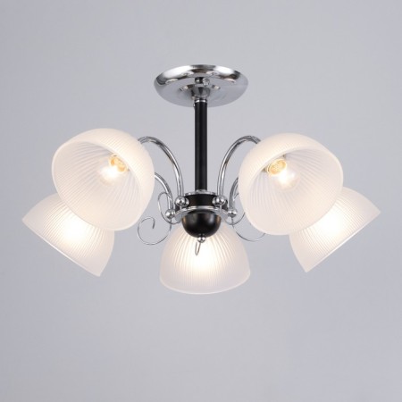Sicily chandelier 5x60W E27 chrome, black-1