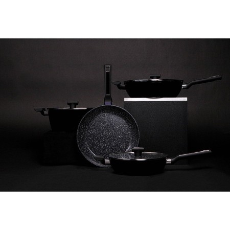Pan Magistro Warrior, D = 28 cm, h = 7.5 cm, with a glass cover, a Soft-Touch handle, anti-stick coating, induction-8