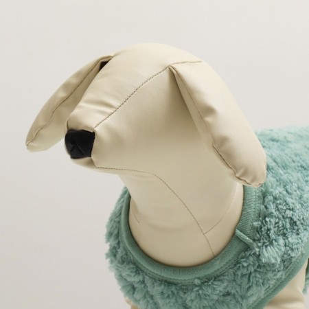 Knitted sweater, velor, size S (DS 25, Osh 24, OG 35 cm), turquoise-4