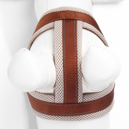 The ammunition set is soft, reflective, leash 120 x 2 cm, Osh 46-69 cm, brown-7