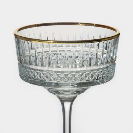 A set of glasses glass Elysia, 260 ml, 4 pcs, with a golden border-2