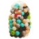 A set of balls 150 pcs, colors: turquoise, gray, white, black, light green, beige, ball diameter - 7.5 cm