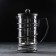 Know -hand jacket kettle - Loft press, 600 ml, glass, black color