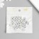 Decor for creativity plastic "Heart" silver set 30 pcs 1x1 cm