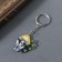 Acryl keychain bilateral "fly agaric and crystals" 3.7x3.3x0.2 cm