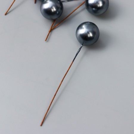 Decor for creativity "Anthracite pearl ball" d = 1.5 cm set 20 pcs 6x1.5x1.5 cm