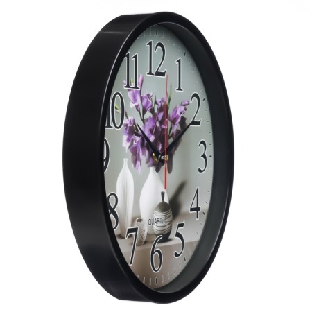 Watch wall "Flowers", D-30 cm, smooth move-1
