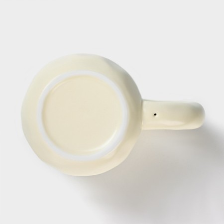 Ceramic mug with a spoon "Bear", 450 ml, beige color-6