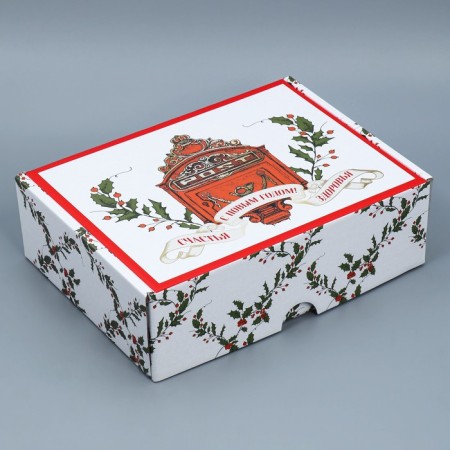 Folding box "Retro Post", 30.7 x 22 x 9.5 cm, New Year-1
