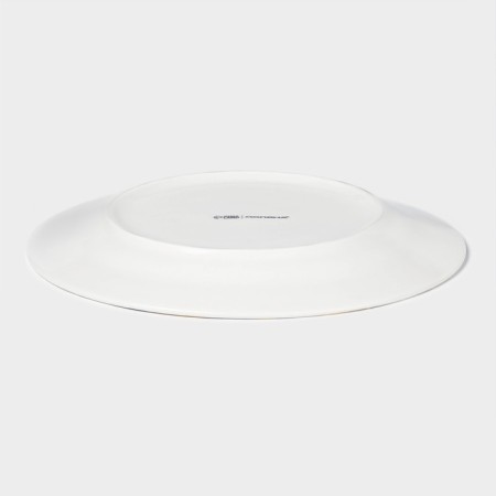 New Year's divine plate "Home Gnomic", d = 20.5 cm, porcelain, white color-2
