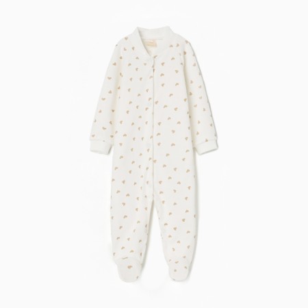 Details for children with closed legs, beige color/hearts, height 56 ​​cm