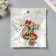 Decor for the creativity of the felt shine "Deer" silver 5.5x7 cm