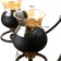Lyra chandelier 5he27 40w Black 60x60x85 cm Bayerlux