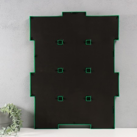 Platinum multipliece collage for 12 photos 10x15 cm, green with gold-2